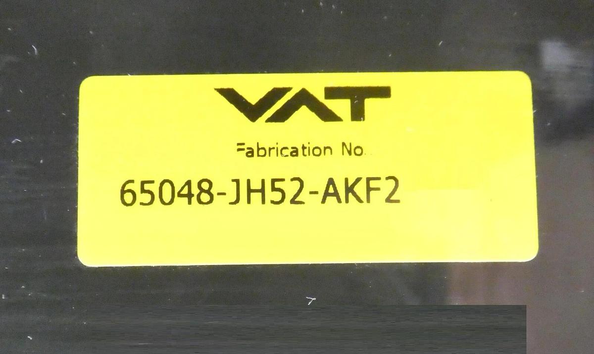 Used VAT 65048-JH52-AKF2 Pendulum Control & Isolation Gate Valve Series 650 Working