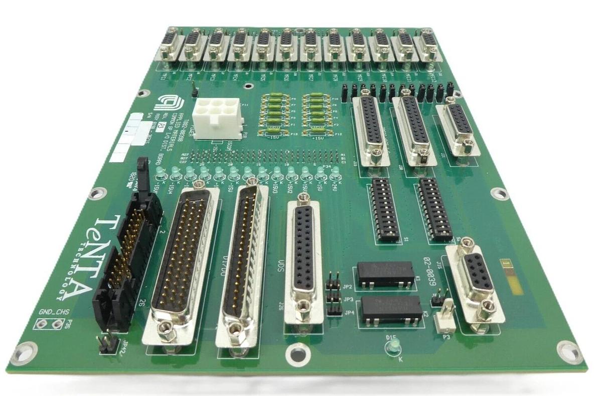 Used TeNTA Technology T002-00390 Common GP I/O Distribution PCB AMAT 0190-36715 Spare