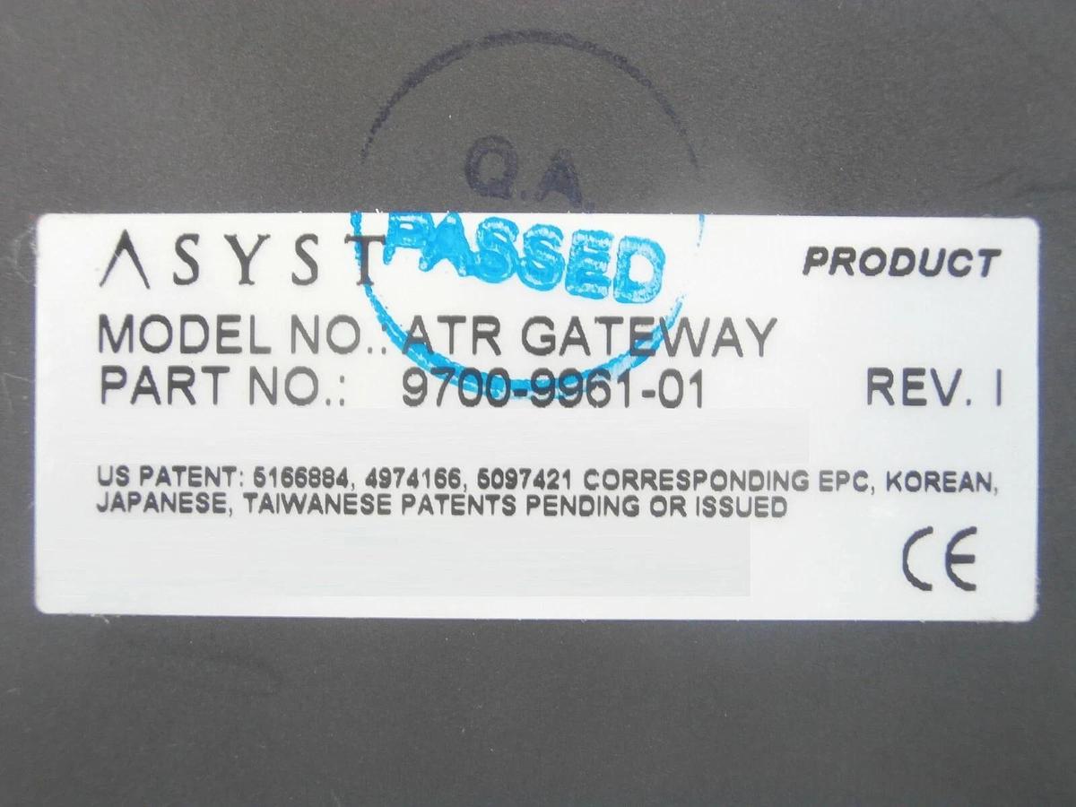Used Asyst Technologies 9700-9961-01 RFID Advantag ATR Gateway Rev. I Working Surplus