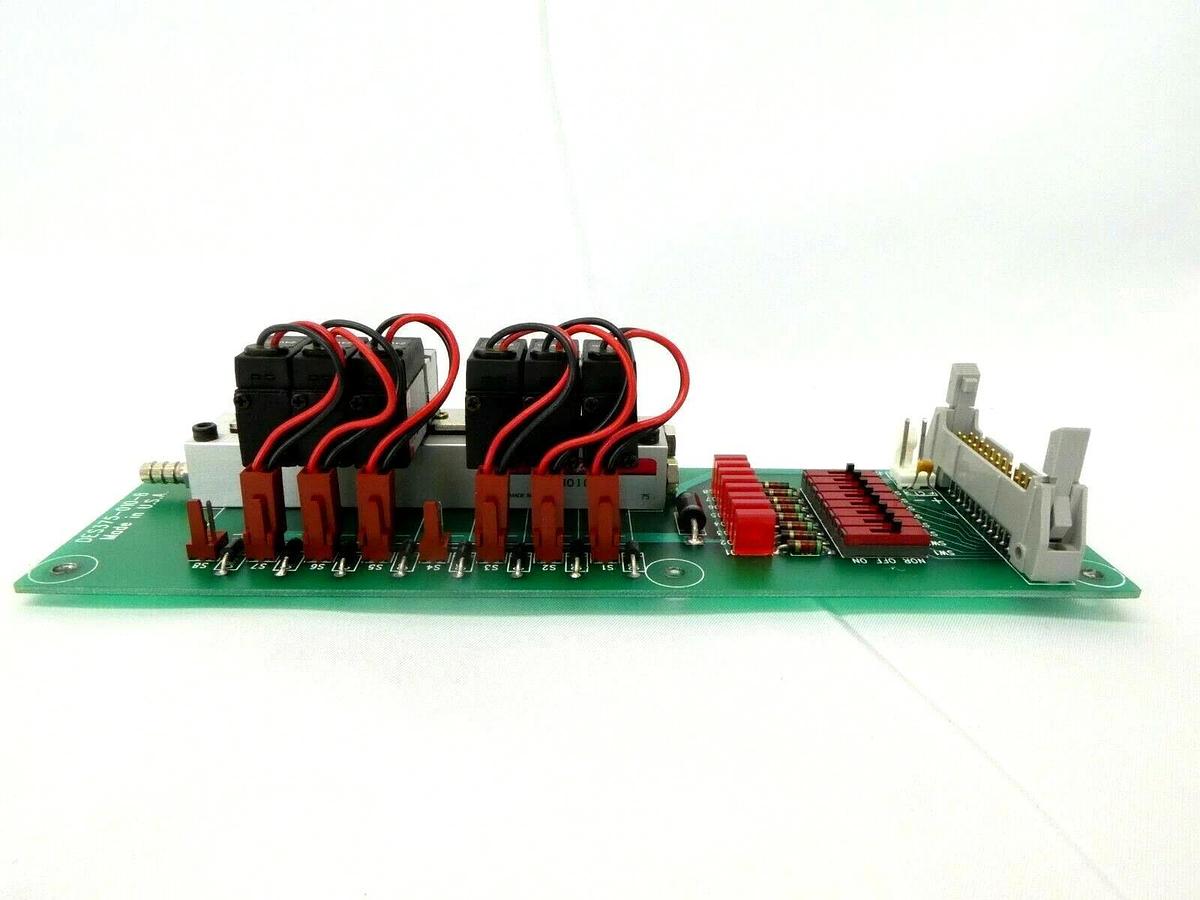 Used TECO Pneumatic DES375-010-8 6-Port Pneumatic Manifold Board PCB HA010E1 Working