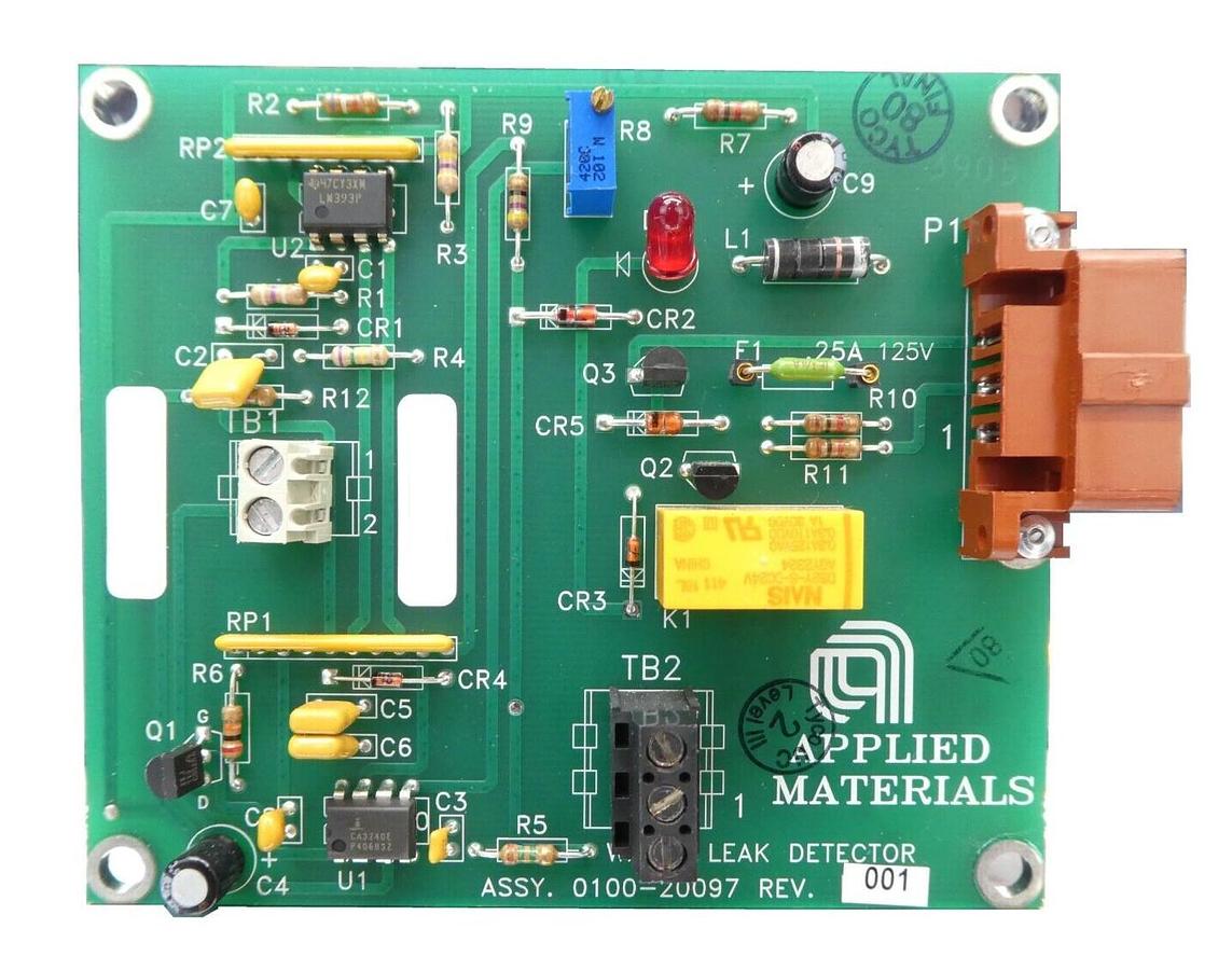 Used AMAT Applied Materials 0100-20097 Water Leak Detector PCB Working Surplus