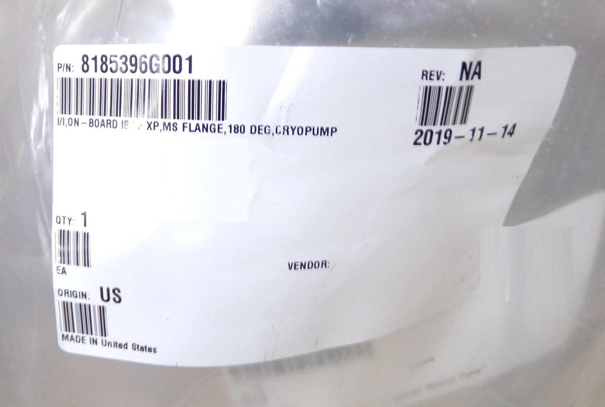 Refurbished CTI-Cryogenics 8185396G001 On-Board IS-8F XP Cryopump Manufacturer Refurbished
