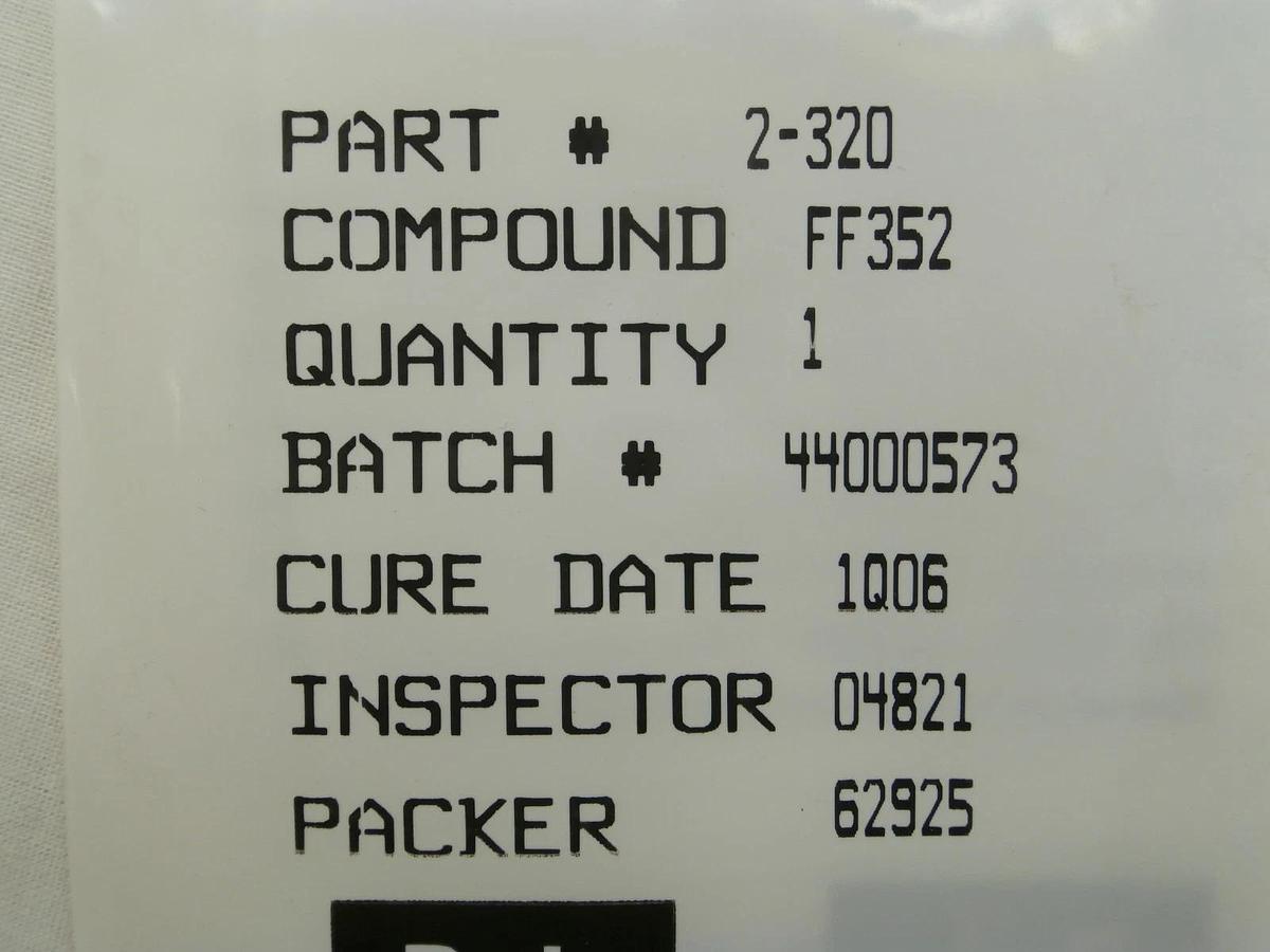 Parker Seals 2-320 O-Ring Ultra Parofluor Seal FF352 Reseller Lot of 4 New