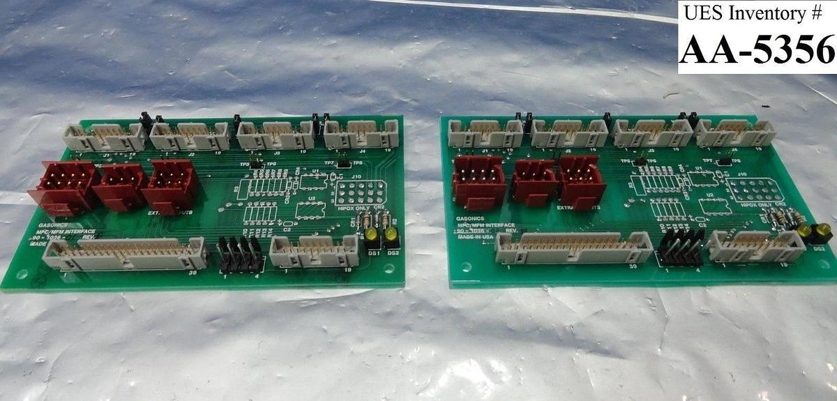 Used Gasonics 90-1036-01 MFC/MFM Interface PCB Revision F Lot of 2 Used Working
