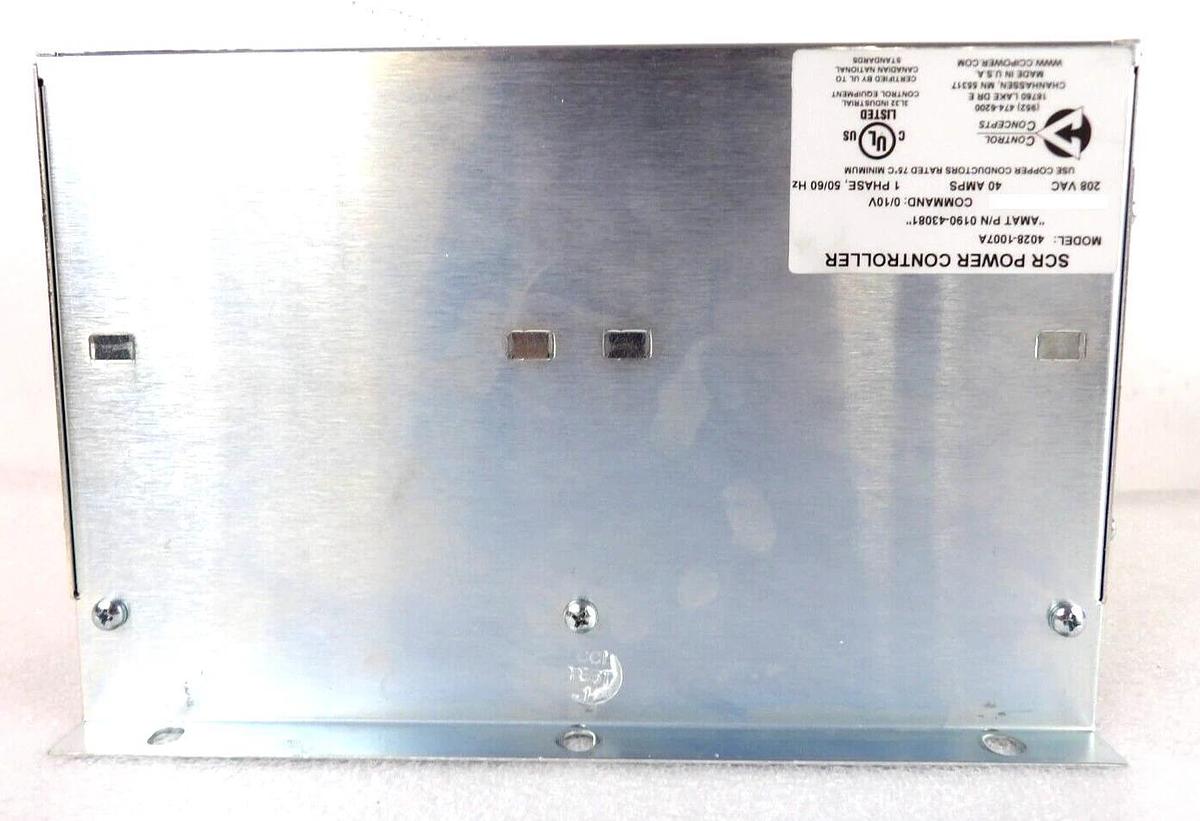 Used Control Concepts 4028-1007A SCR Power Controller AMAT 0190-43081 Working Surplus