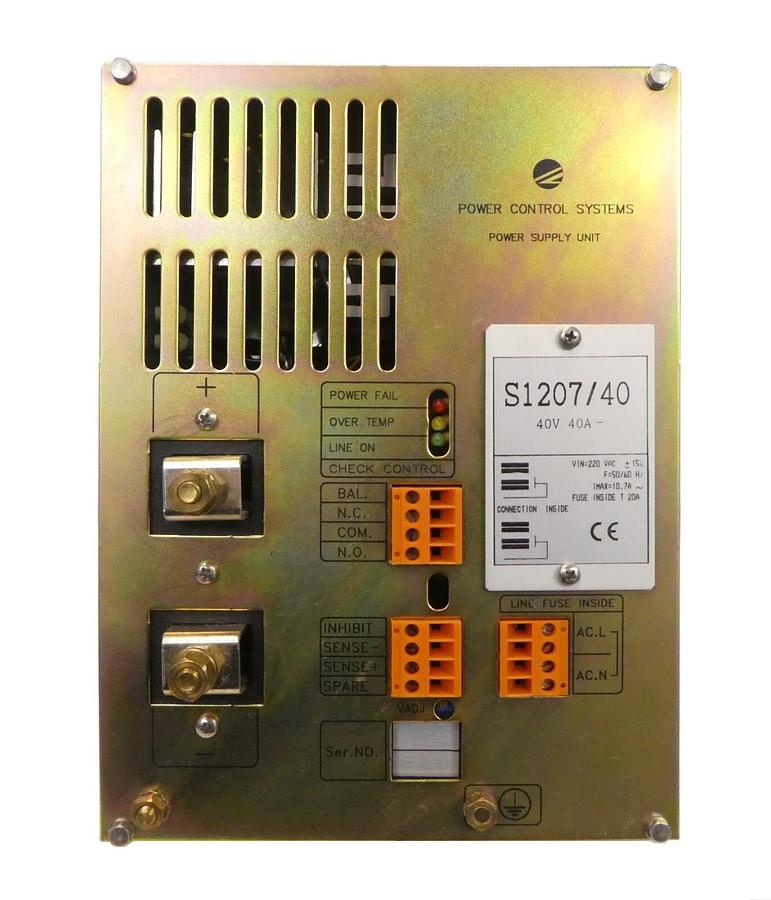 Used Power Control Systems S1207/40 Industrial Power Supply Unit Working Surplus