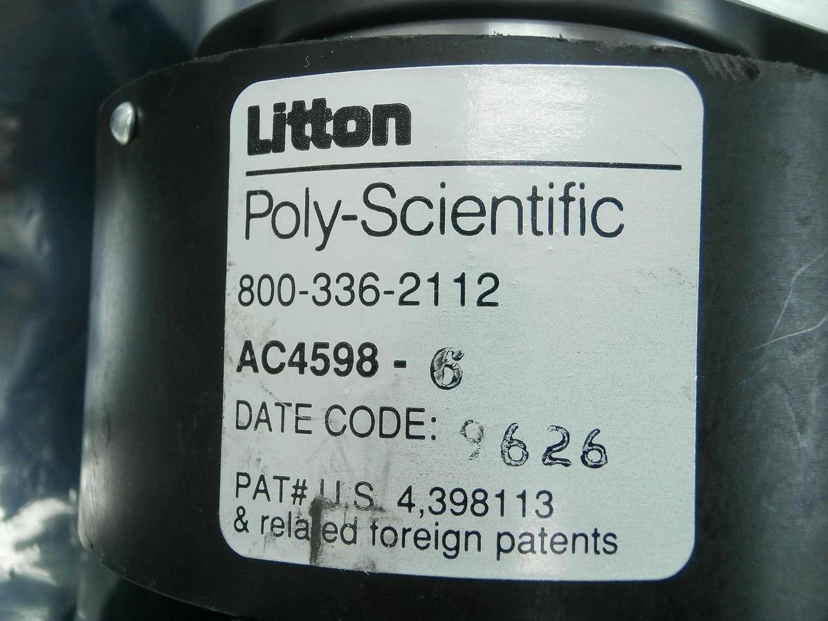 Used Litton Poly-Scientific AC4598-6 Slip Ring Assembly Nordiko 9550 Used Working
