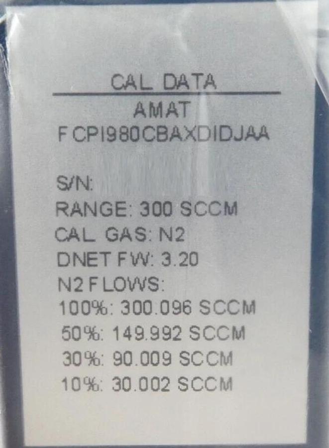 Aera FCPI980CBAXDIDJAA Mass Flow Controller MFC AMAT 0190-34213 Lot of 5 New