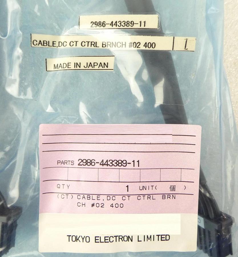 Used TEL Tokyo Electron DC Branch PCB Cable Set of 3 2986-419240-12 2986-443389-11