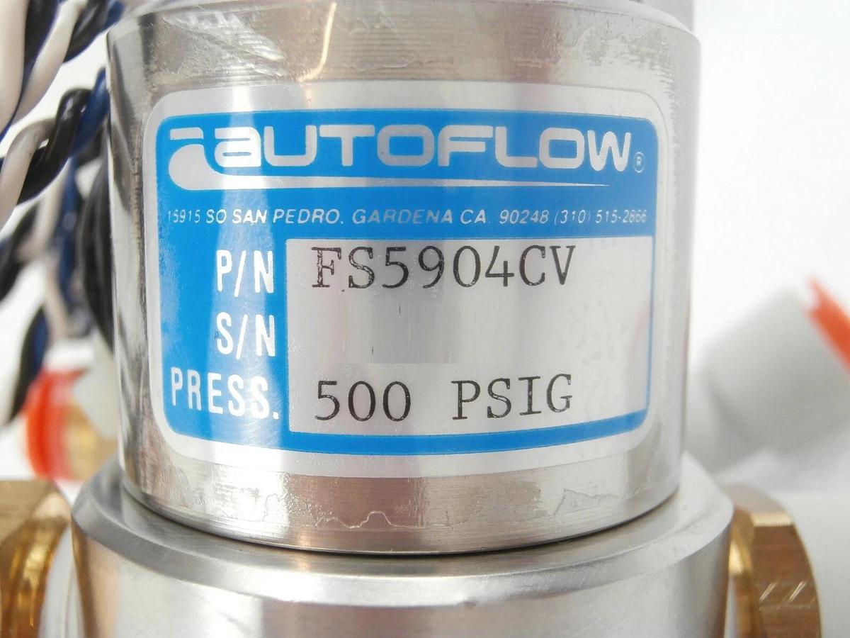 Used Autoflow FS5904CV Dual Flow Switch Assembly Edwards Vacuum Working Surplus