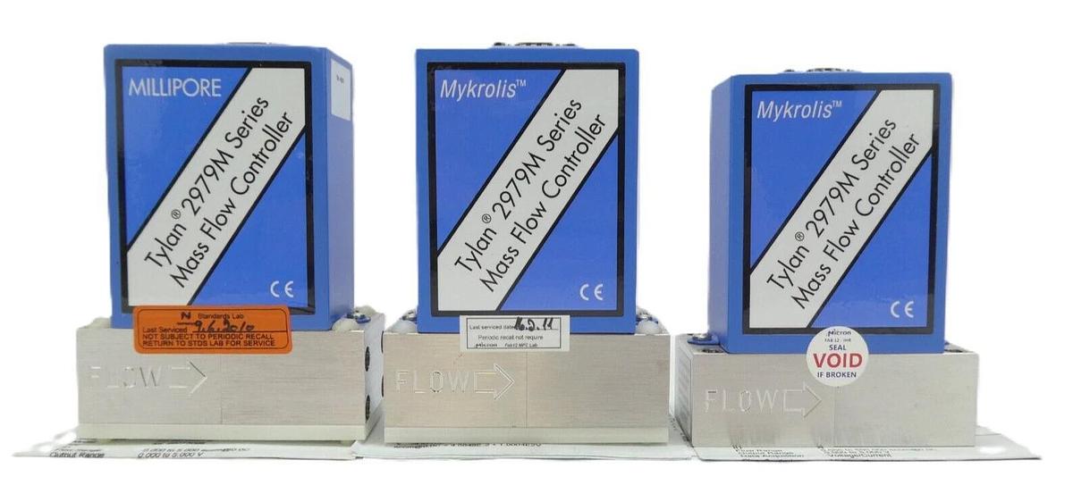 Used Mykrolis Millipore FC-2979MEP5 Mass Flow Controller MFC Lot of 3 OEM Refurbished