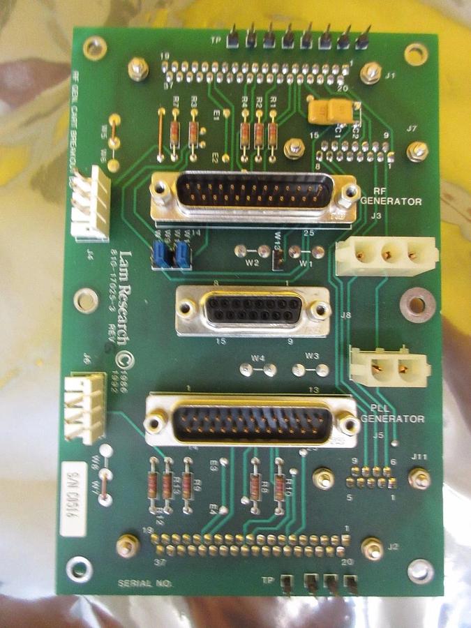 Used Lam Research 810-17025-3 RF Generator Cart Breakout PCB 710-17025-3 Working