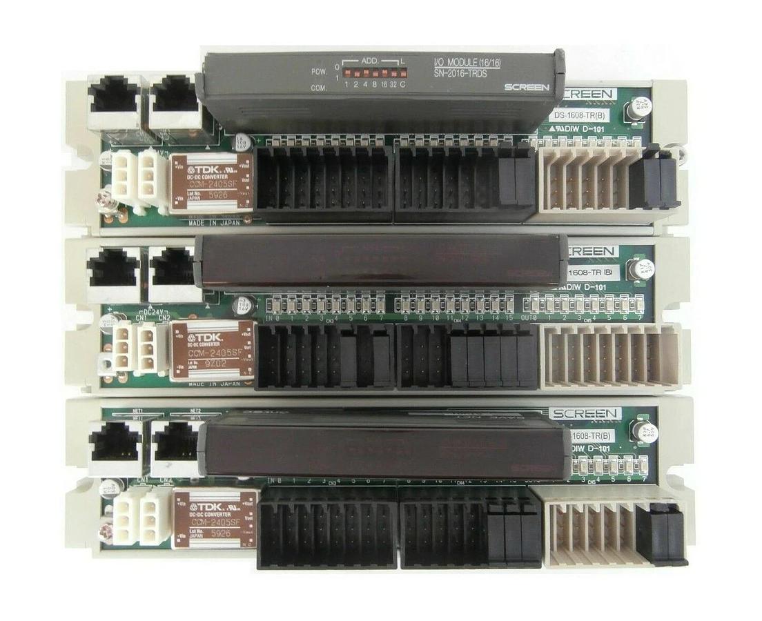 Used DNS Dainippon Screen DS-1608-TR (B) I/O Module PCB SN-2016-TRDS Lot of 3 FC-3000