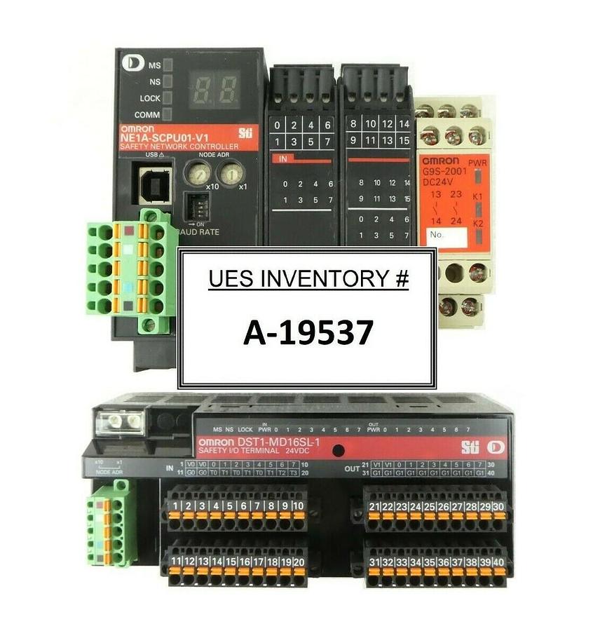 Used Rudolph F30 Safety Controller & Terminal Set of 3 NE1A-SCPU01-V1 DST1 Working