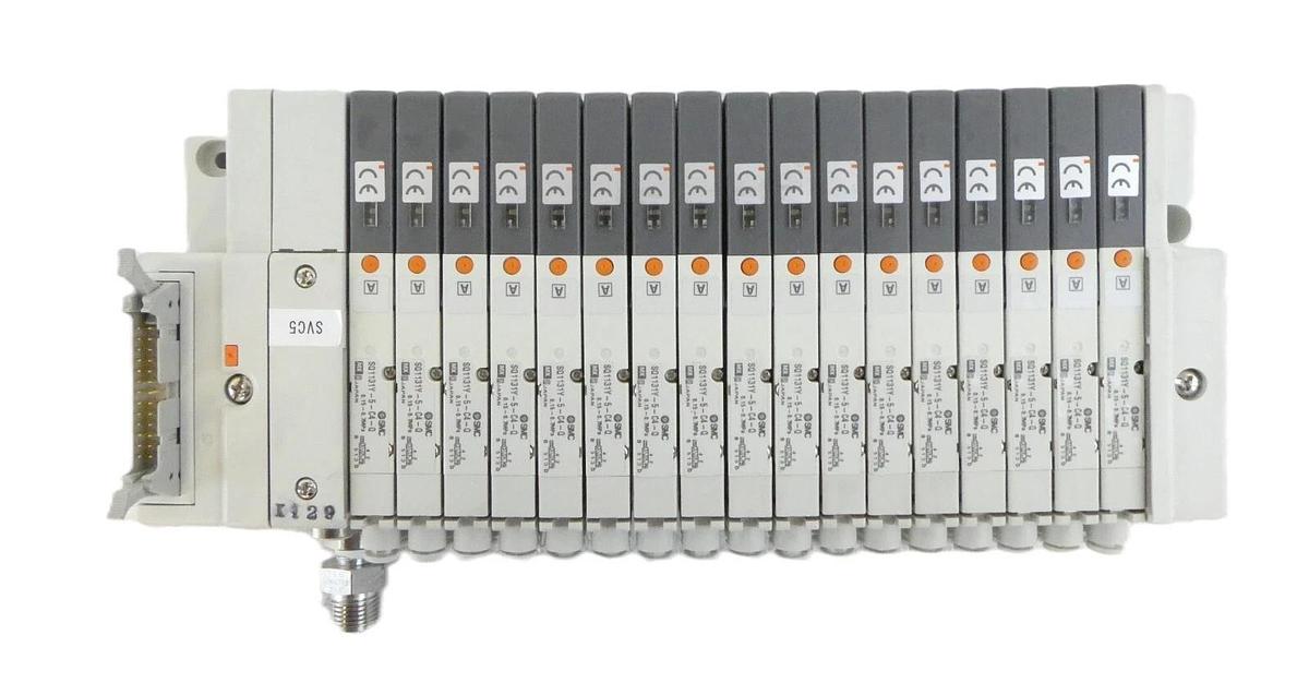 Used SMC SQ1131Y-5-C4-Q 17-Port Pneumatic Manifold Assembly PR300Z Working Surplus