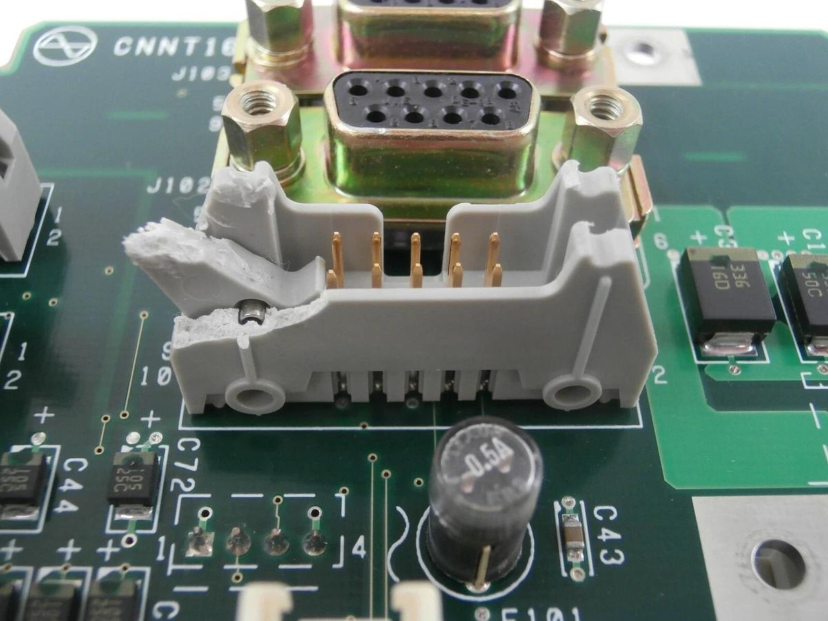 Used Kokusai Electric D2E01445 Interface PCB CNNT16 Vertron III Broken Tab As-Is