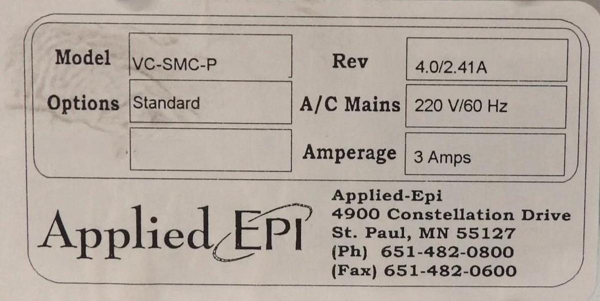 Used Applied EPI VC-SMC-P Automated Valve Positioner Untested As-Is