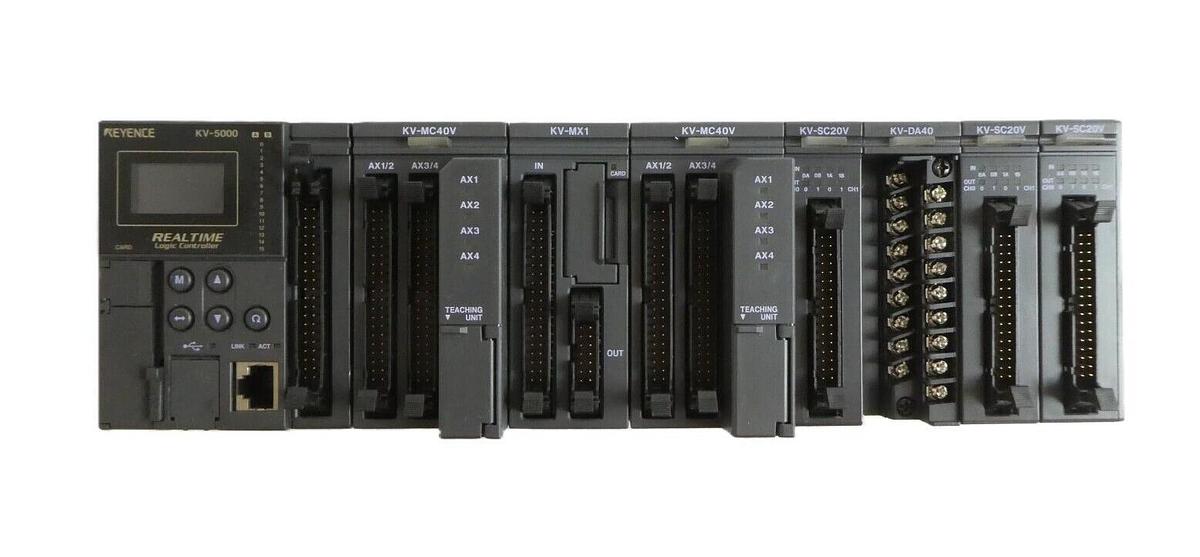 Used Keyence KV-5000 Real Time Logic Controller CPU Module Assembly Working Surplus