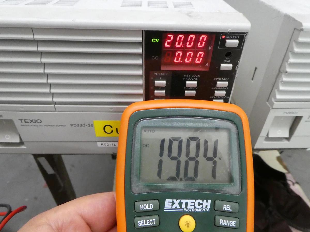 Used Texio PDS20-36Y2 Regulated DC Power Supply Kenwood IF-30RS Tested Working Spare