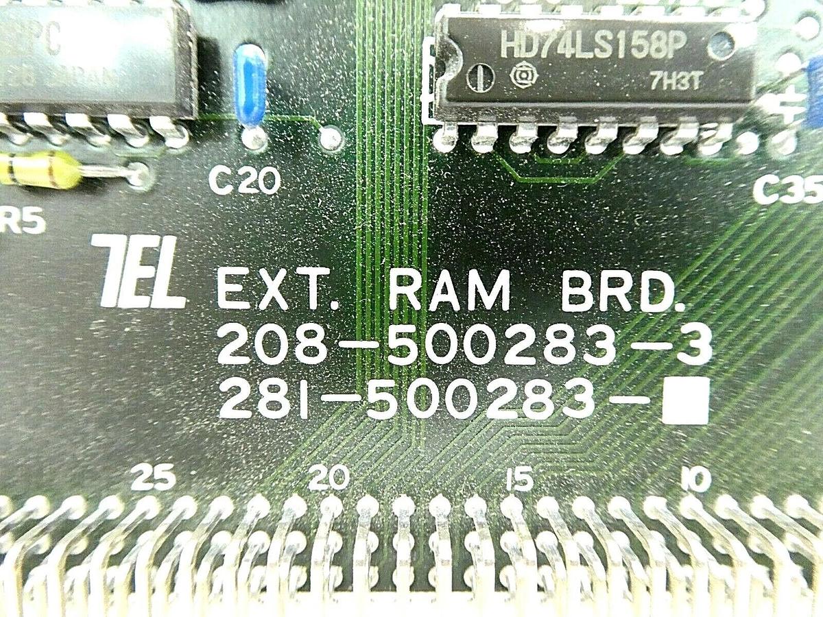 Used TEL Tokyo Electron 208-500283-3 External RAM Board PCB 281-500283 Working Spare