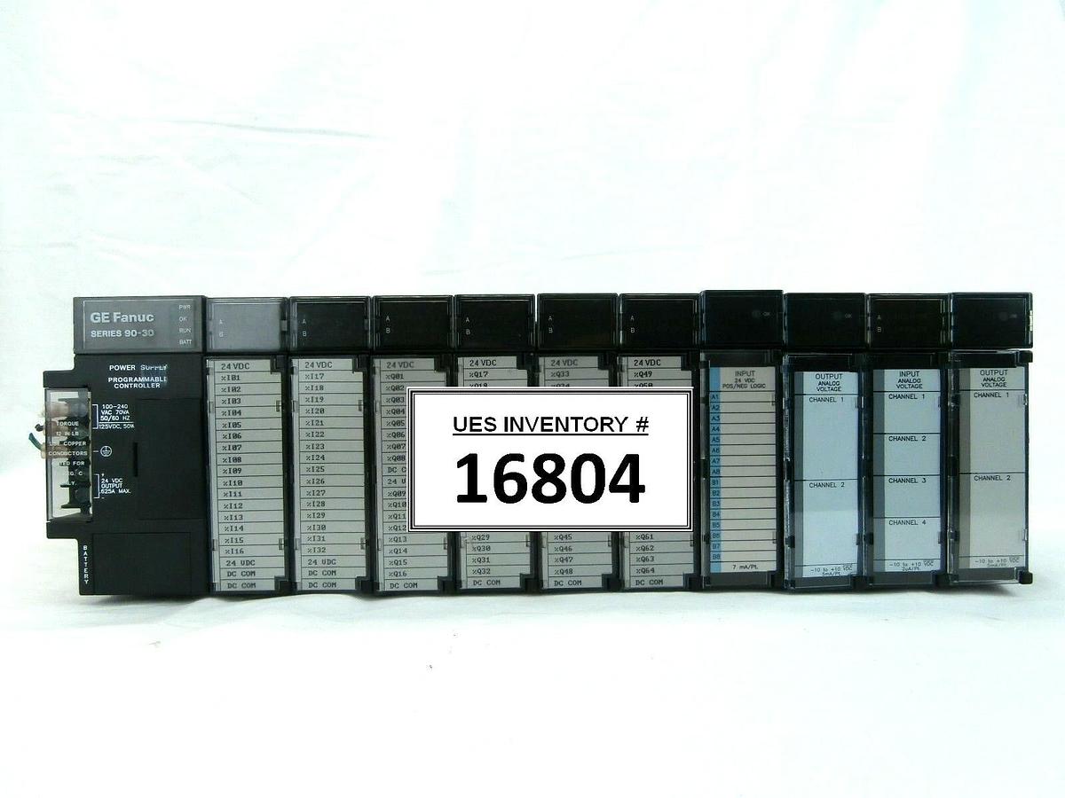 Used GE Fanuc Series 90-30 10-Slot PLC Control System IC693PWR321N IC693MDL645B Used