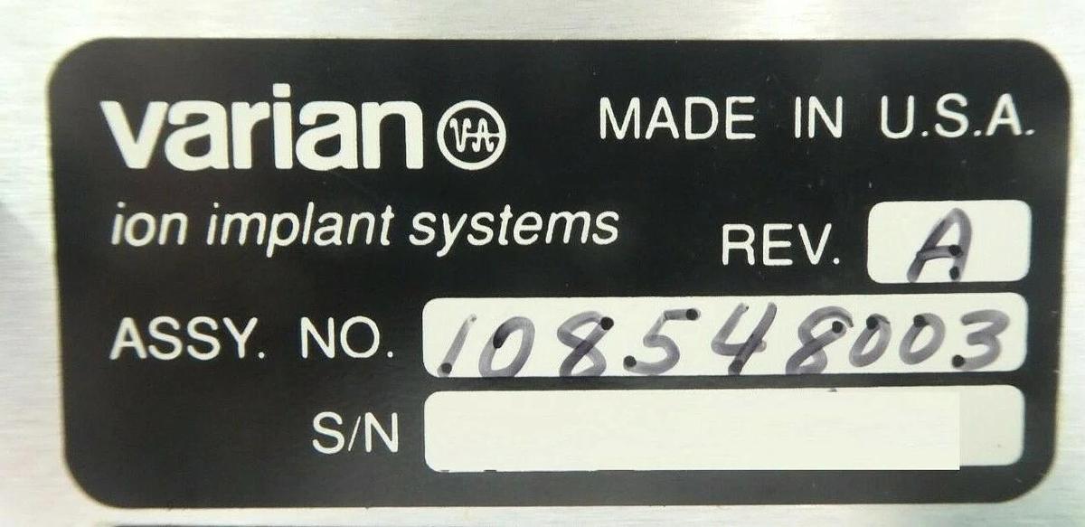 Used Varian Ion Implant Systems 108548003 Beam Scan Controller Rev. A Working Surplus
