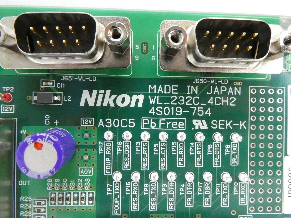 Used Nikon 4S019-754 Interface Board PCB WL_232C-4CH2 NSR-S610C Working Spare