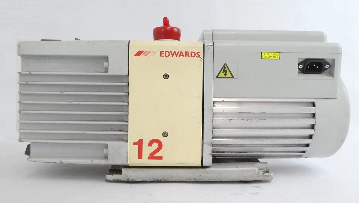Used RV12 Edwards Two Stage Rotary Vane Vacuum Pump Assembly RV Series Tested Working