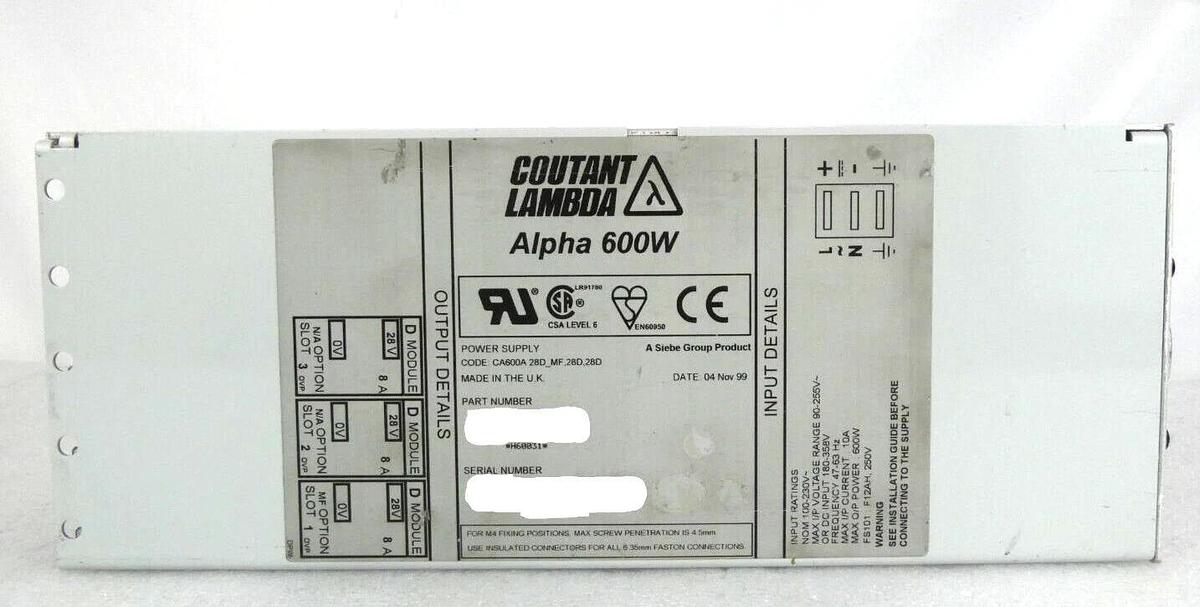 Used TDK-Lambda H60031 Power Supply Module Alpha 600W Working Spare Surplus