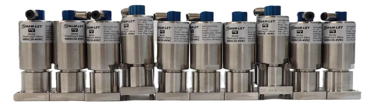 Used Ham-Let HMSC20-4VKC Hybrid Diaphragm Valve Reseller Lot of 10 Working
