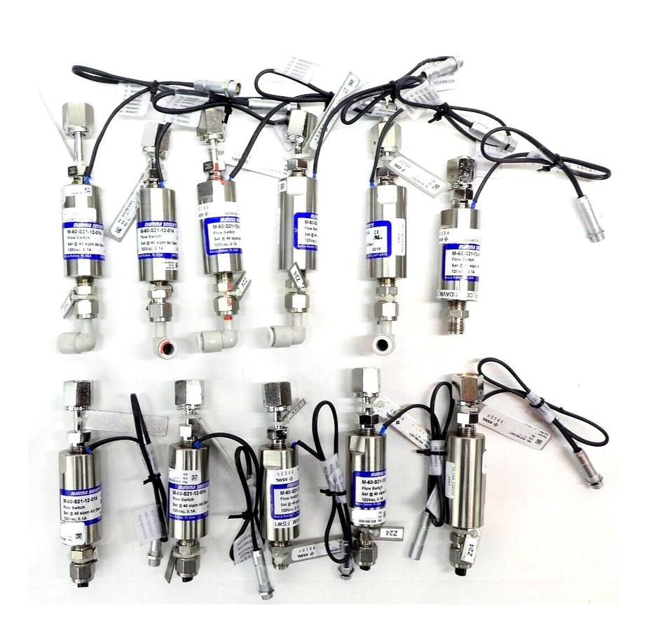 Used Malema Sensors M-60-S21-12-014 Flow Switch ASML 4022.668.83251 Lot of 11 Working