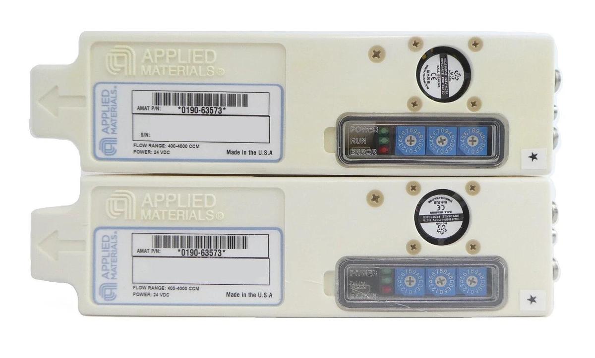 Used AMAT Applied Materials 0190-63573 Flow Controller 400-4000 CCM Lot of 2 Working