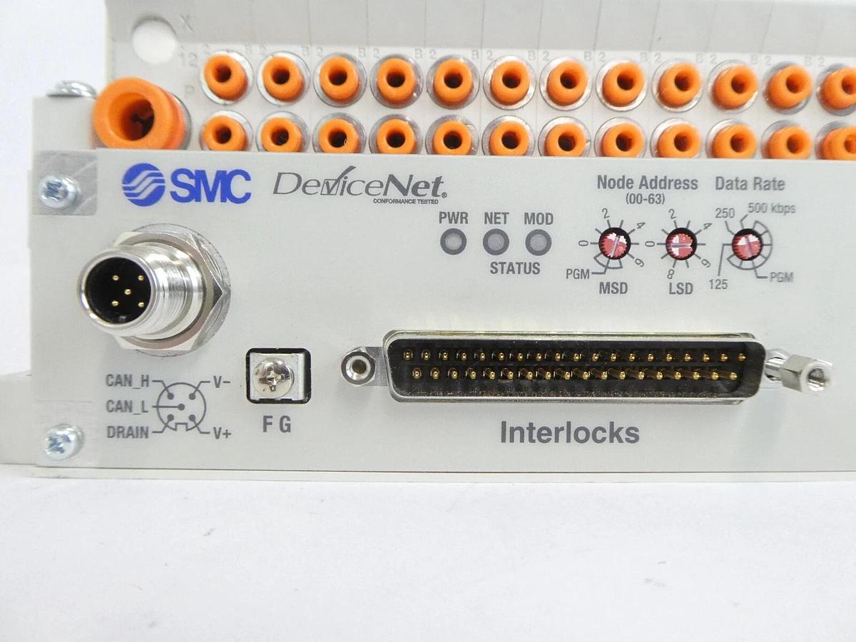 Used SMC VV5Q11-16-X1602V 16-Port Manifold EX420-SDN2 AMAT Working Surplus