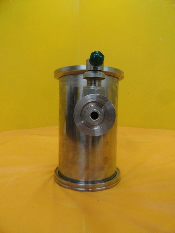 Used Fuji Seiki High Vacuum Nipple Tee Stainless QF100 ISO-LF to ISO100 SS-DLTW4 Used