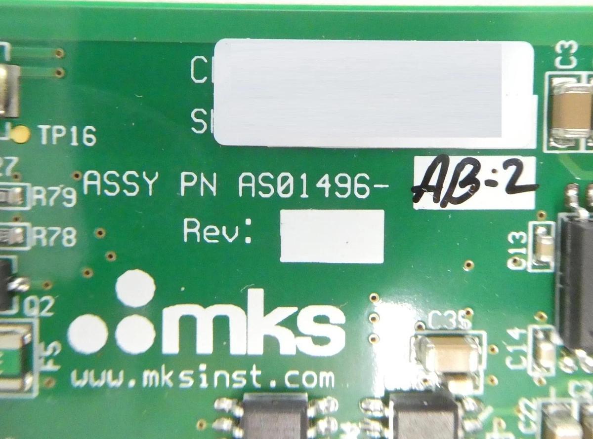 Used MKS Instruments AS01496-AB-2 PCB Card CDN496R AMAT 0190-30079 Reseller Lot of 2