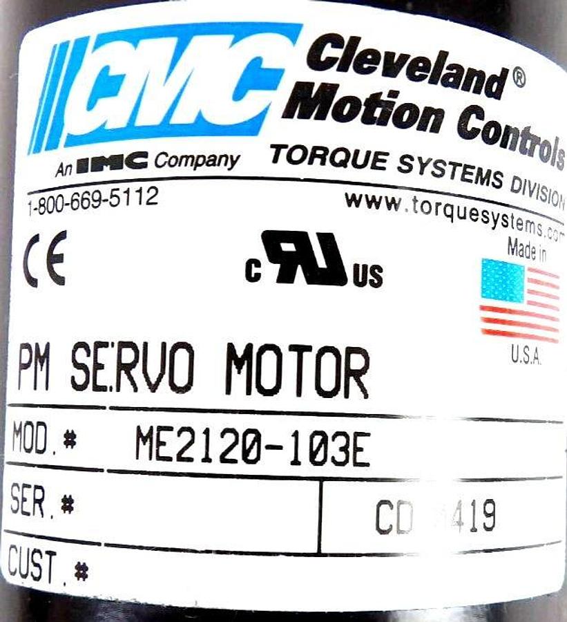 Used Cleveland Motion Controls ME2120-103E PM Servo Motor Lot of 7 Working Spare