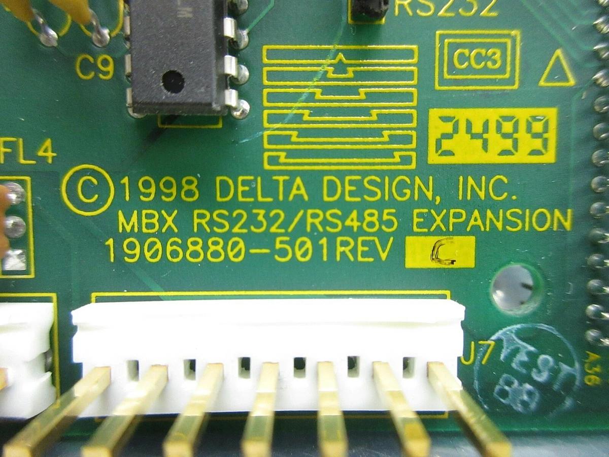Used Delta Design 1906880-501 MBX RS232/RS485 Expansion Board PCB Rev. C Summit Used