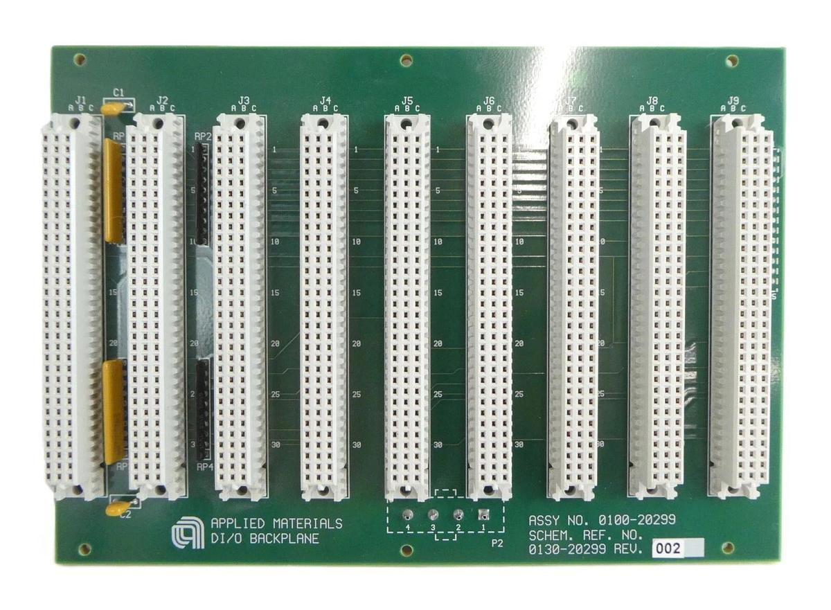 Used AMAT Applied Materials 0100-20299 DI/O Backplane PCB Assembly Working Surplus