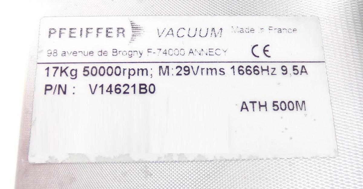Used ATH 500M Pfeiffer Vacuum V14621B0 Turbomolecular Pump Turbo Working Surplus