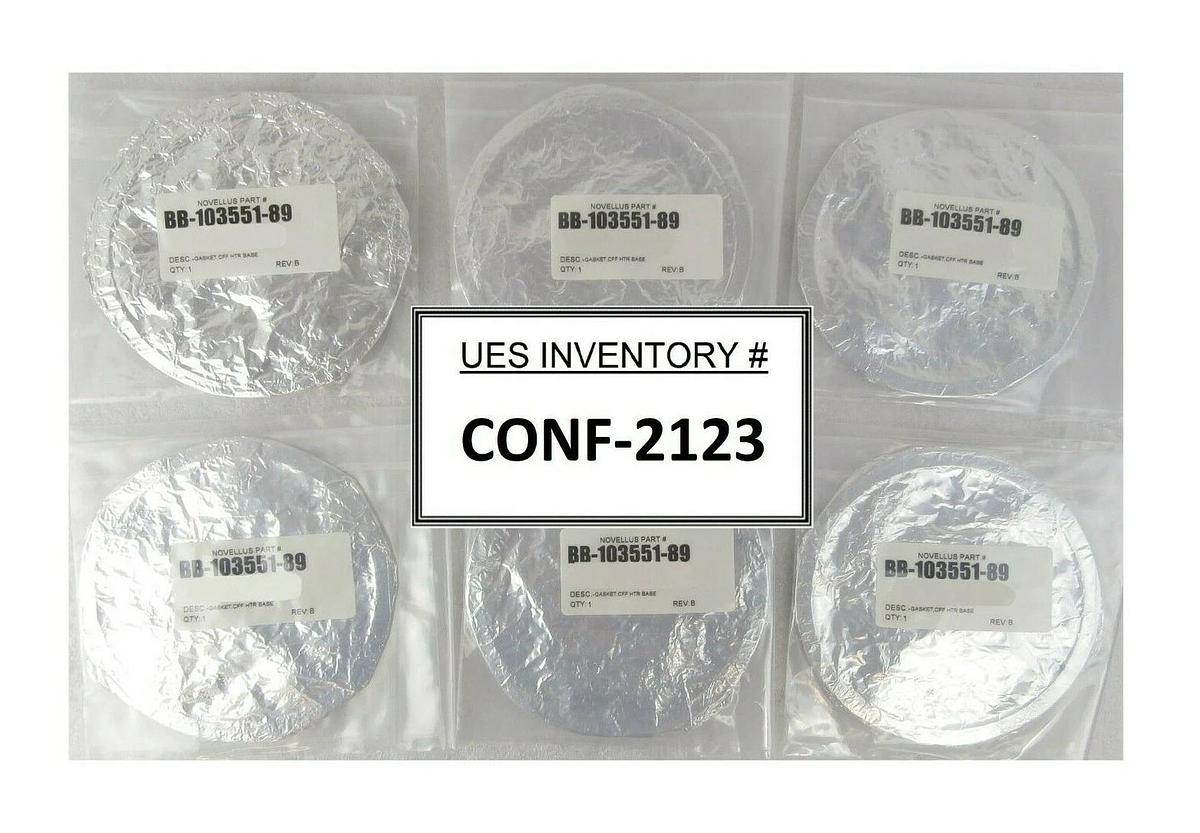 Refurbished Novellus Systems BB-103551-89 CFF HTR Base Gasket Reseller Lot of 6 Refurbished