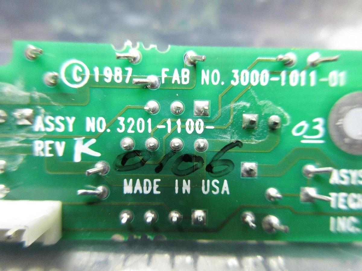 Used Asyst Technologies 3201-1100-03 Interface Board PCB Used Working