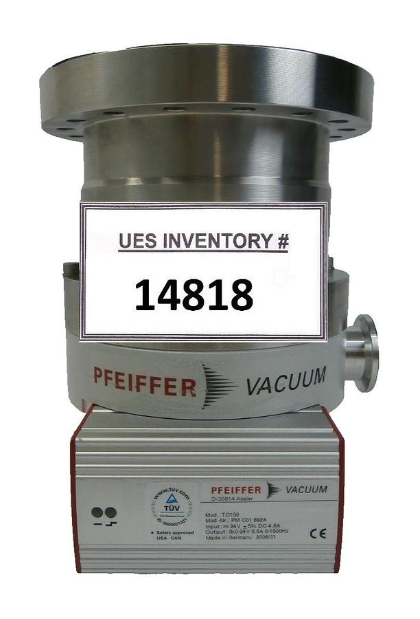 Used TMU 262 X Pfeiffer PM P03 115 Turbomolecular Pump w/TC100 36967 Turbo Working