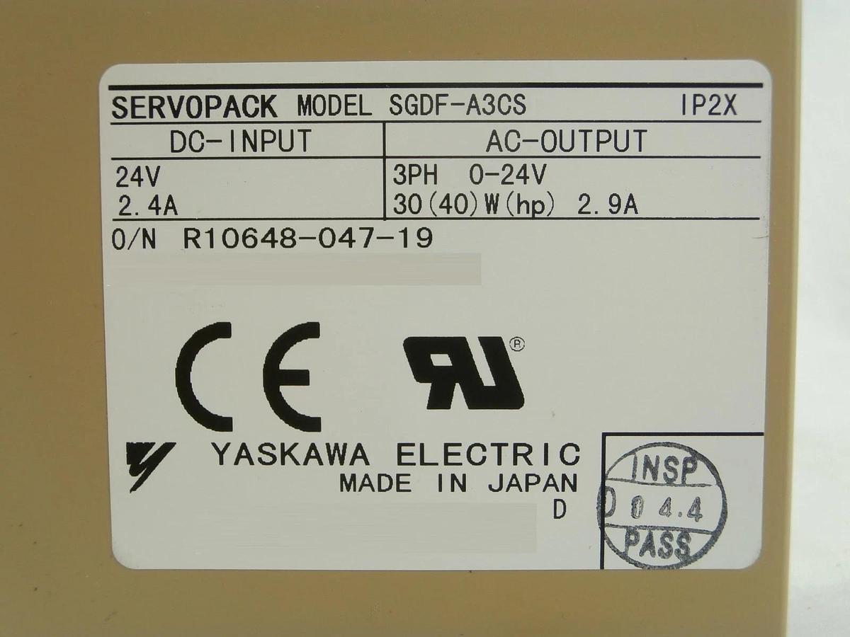 Used Yaskawa SGDF-A3CS Servo Drive SERVOPACK Reseller Lot of 2 Shinko VHT5-1-1 Used