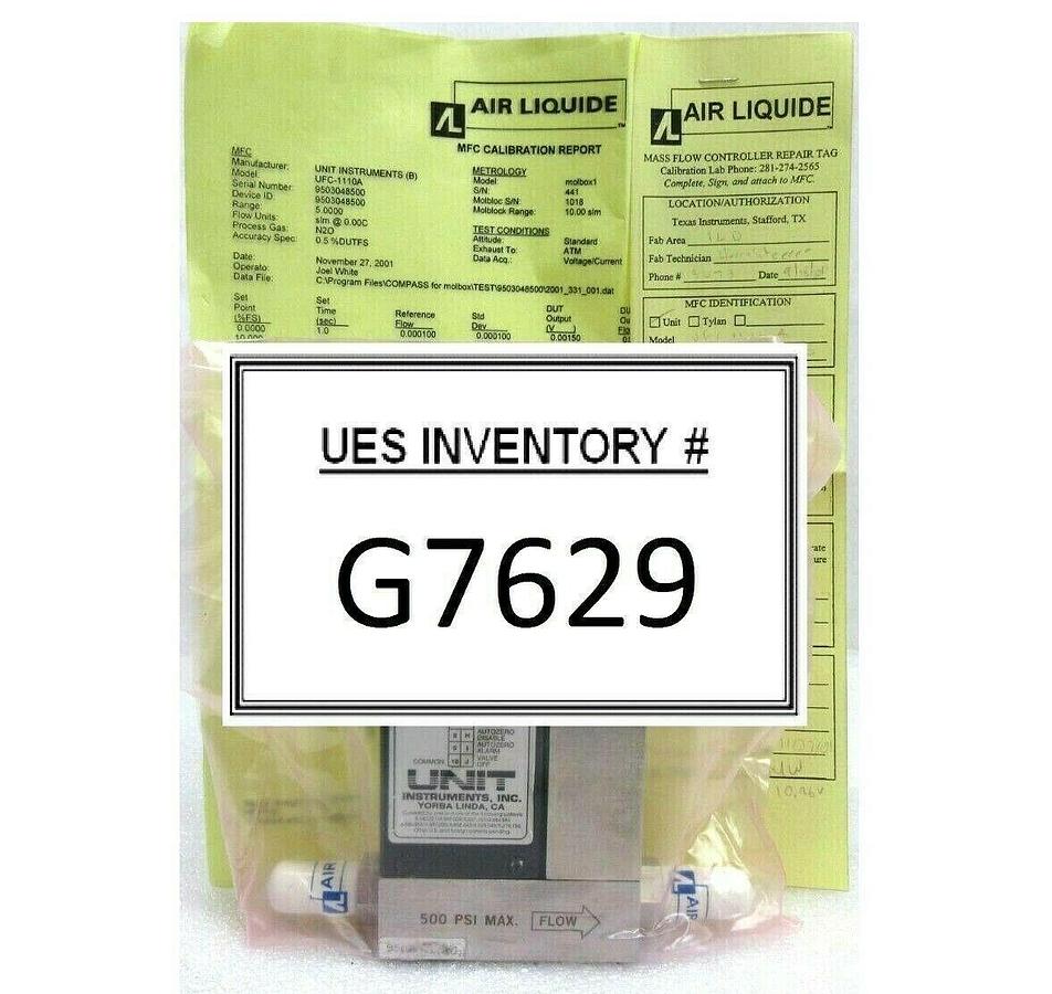 Refurbished UNIT Instruments UFC-1100 Mass Flow Controller MFC 5 SLM N20 Refurbished