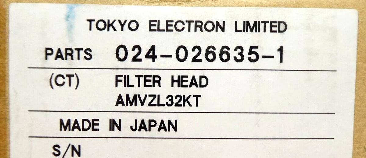Entegris AMVZL32KT Filter Head Optimizer ST2 TEL Tokyo Electron 024-026635-1 New