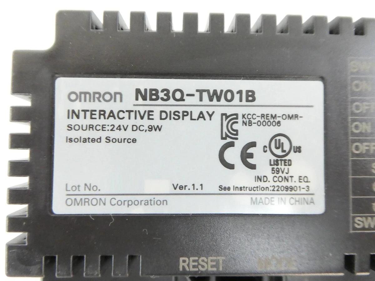 Used Omron NB3Q-TW01B Interactive Display Panel Operator HMI Touch Screen Working