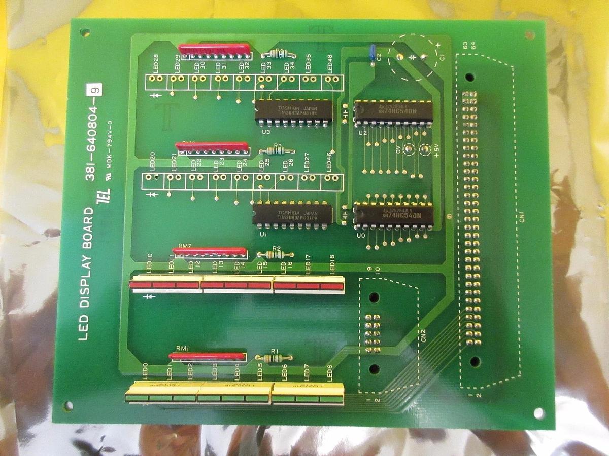 Used TEL Tokyo Electron 381-640804-9 LED Display Board PCB Clean Track MARK 8 Working