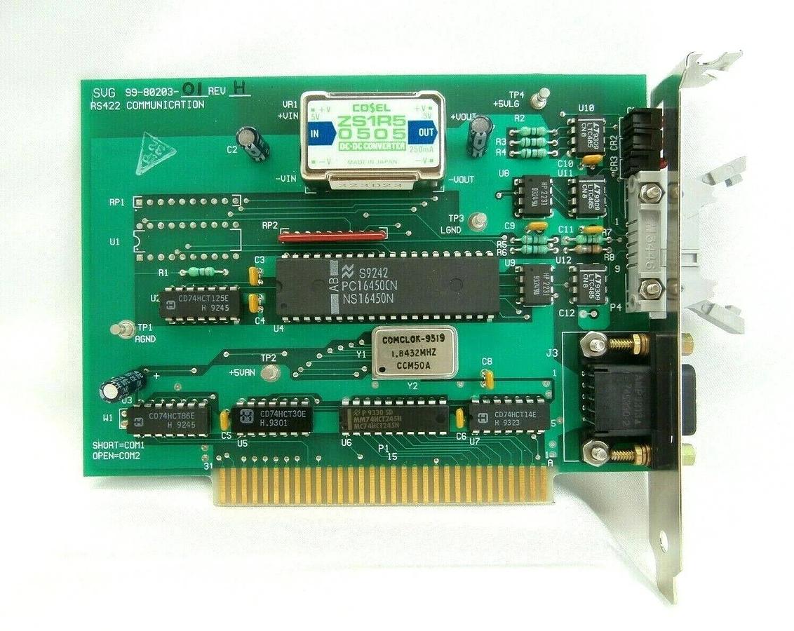Used SVG Silicon Valley Group 99-80203-01 RS422 Communications PCB Rev. H 90S Spare