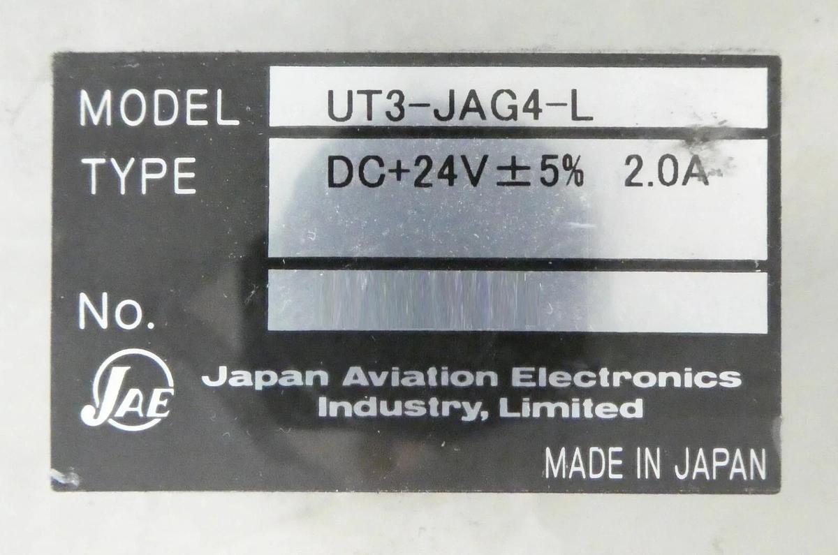 Used JAE Japan Aviation UT3-JAG4-L 15" LCD Flat Panel TEL Tokyo Electron Surplus
