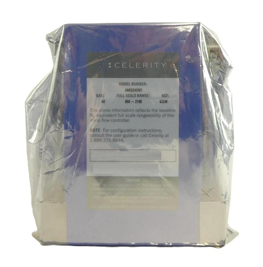 Celerity Mykrolis AASGD40W1 Mass Flow Controller MFC IN3XP 2188 SCCM N2 New